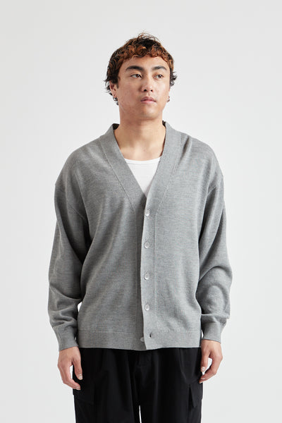 トップス ATON / Wool Washi Oversized Cardigan ATON Wool Washi Oversized Cardigan - Gray | Wallace Mercantile Shop