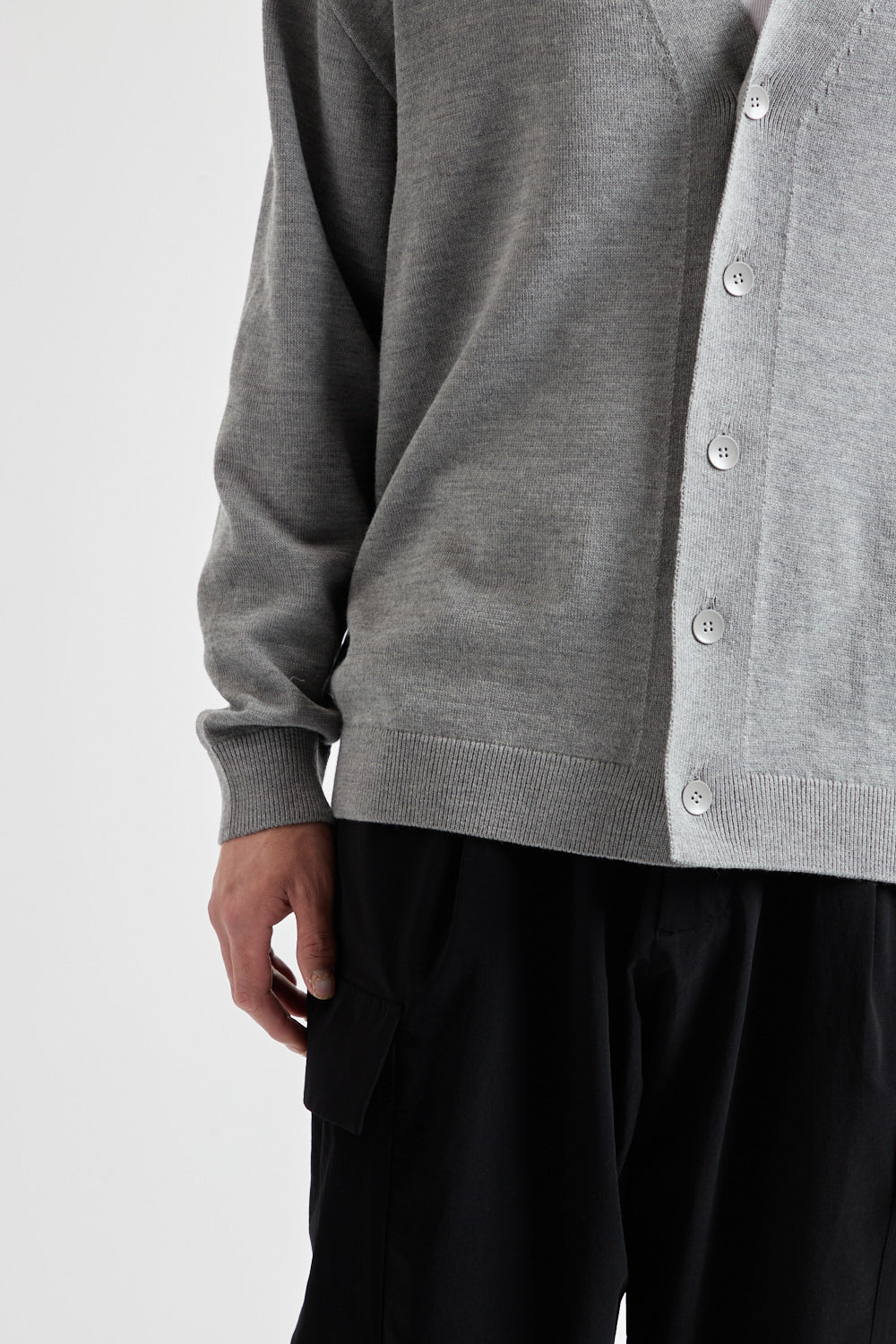 ATON Wool Washi Oversized Cardigan - Gray | Wallace Mercantile Shop