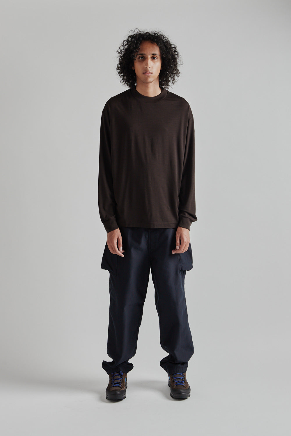 Kaptain Sunshine Super Soft Merino Tenjiku L/S Tee - Brown