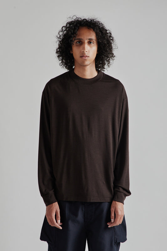 Kaptain Sunshine Super Soft Merino Tenjiku L/S Tee in Brown