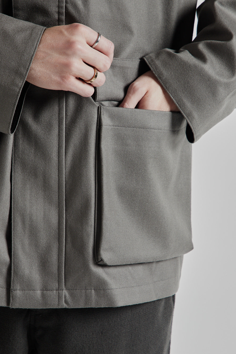 Still by Hand 3 Layer Field Jacket - Greige | Wallace Mercantile Shop