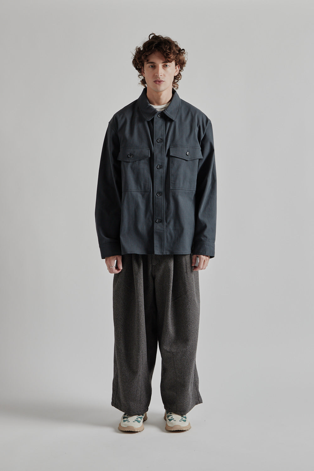 Is-ness Kersey Shirt Jacket in Charcoal