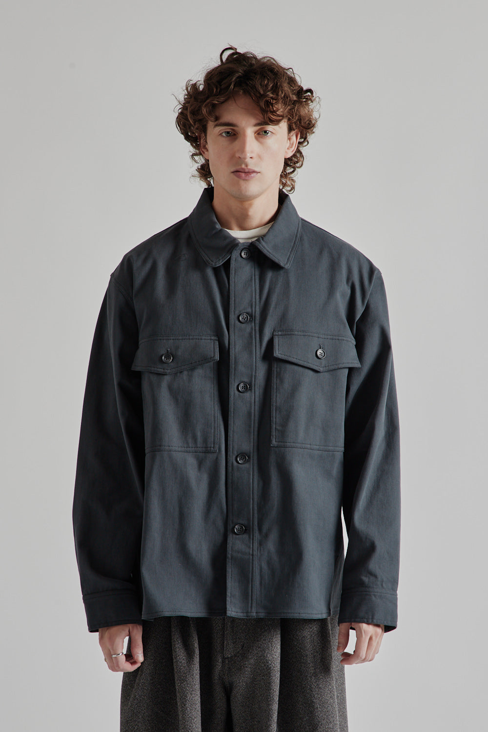 Is-ness Kersey Shirt Jacket in Charcoal