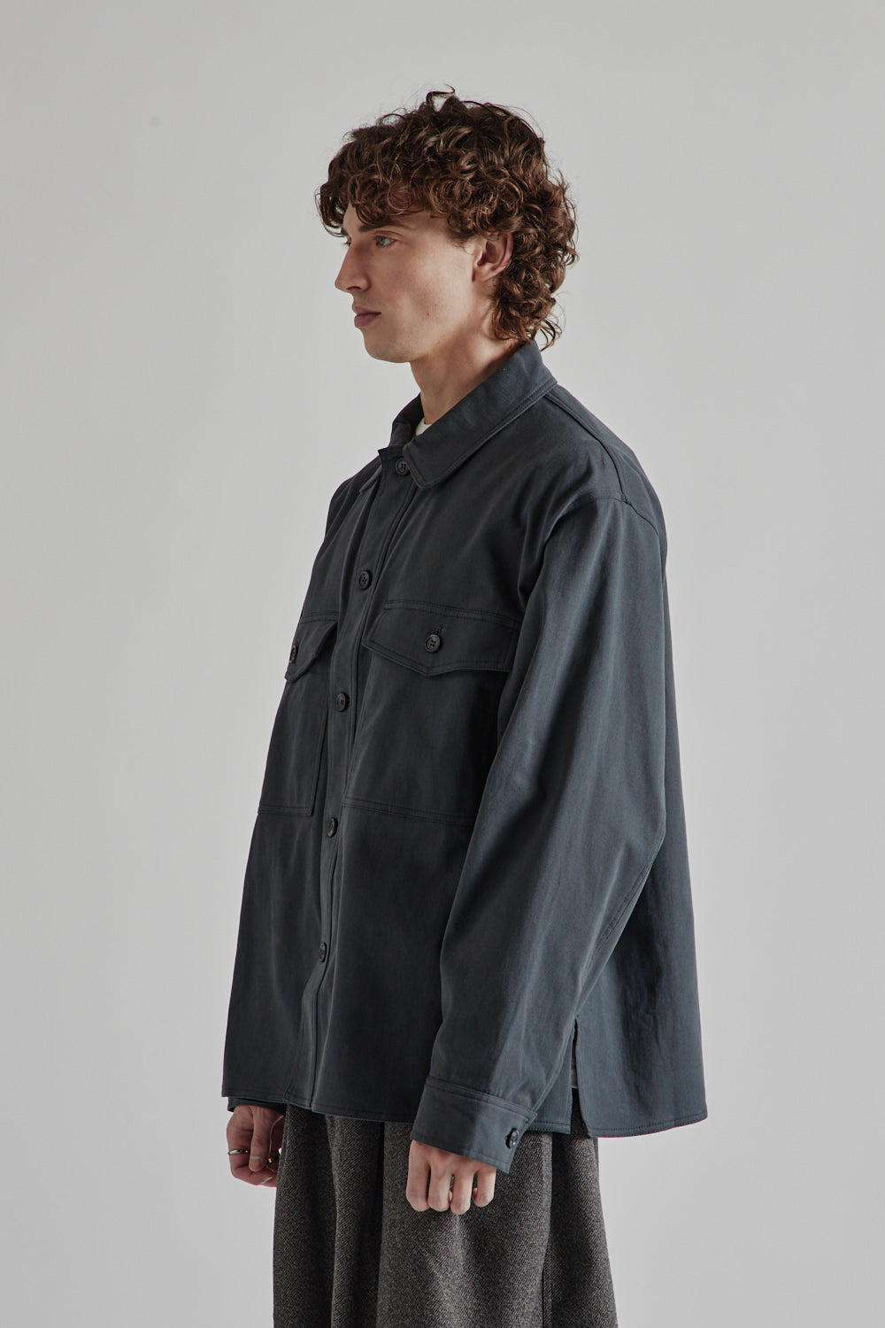 Is-ness Kersey Shirt Jacket in Charcoal