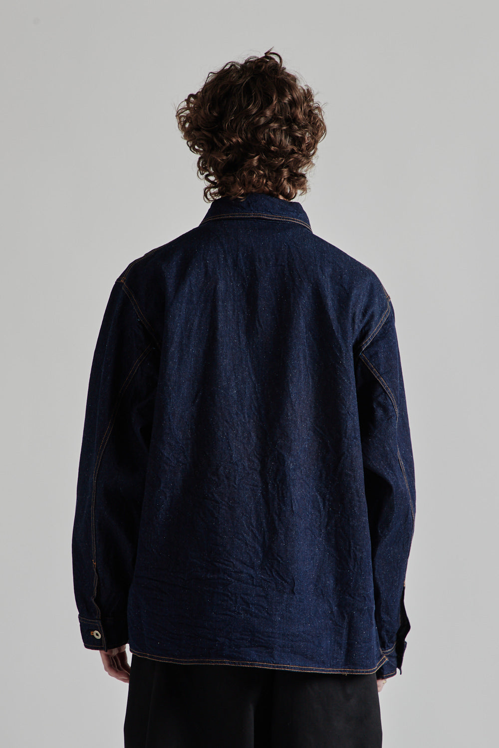 Is-Ness Silk Denim Shirt Jacket - Indigo
