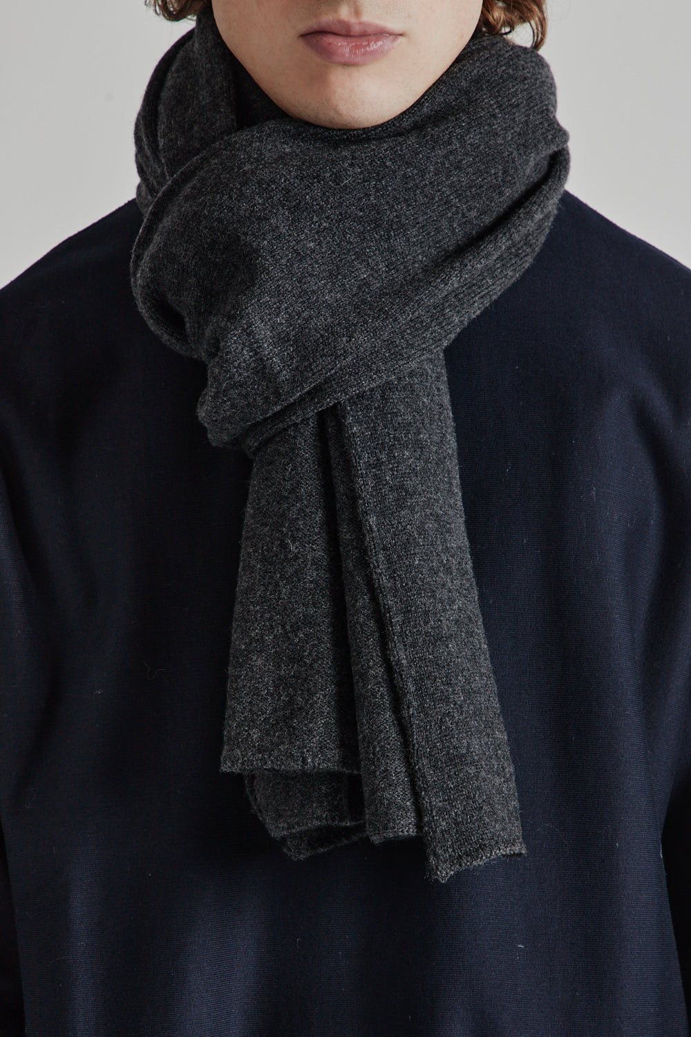 Still By Hand Cashmere Mix stole - Charcoal