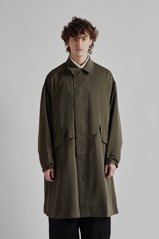 Is-Ness Wool Over Coat - Brown
