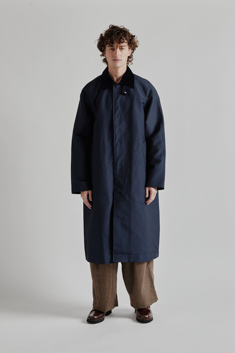 Sunflower Raglan Coat - Navy