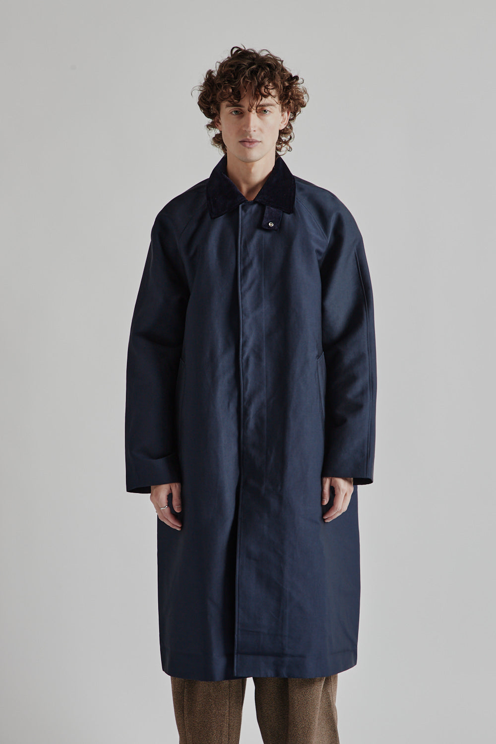 Sunflower Raglan Coat - Navy