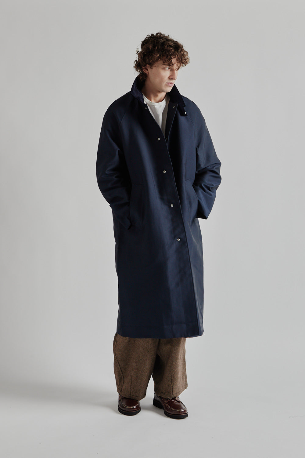 Sunflower Raglan Coat - Navy