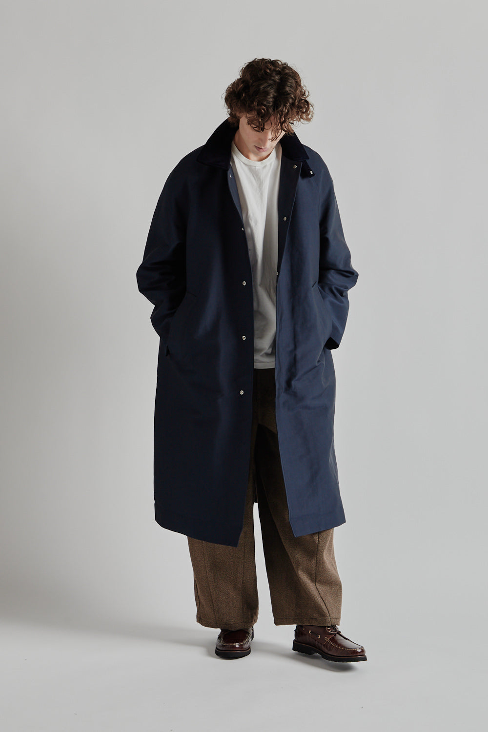 Sunflower Raglan Coat - Navy