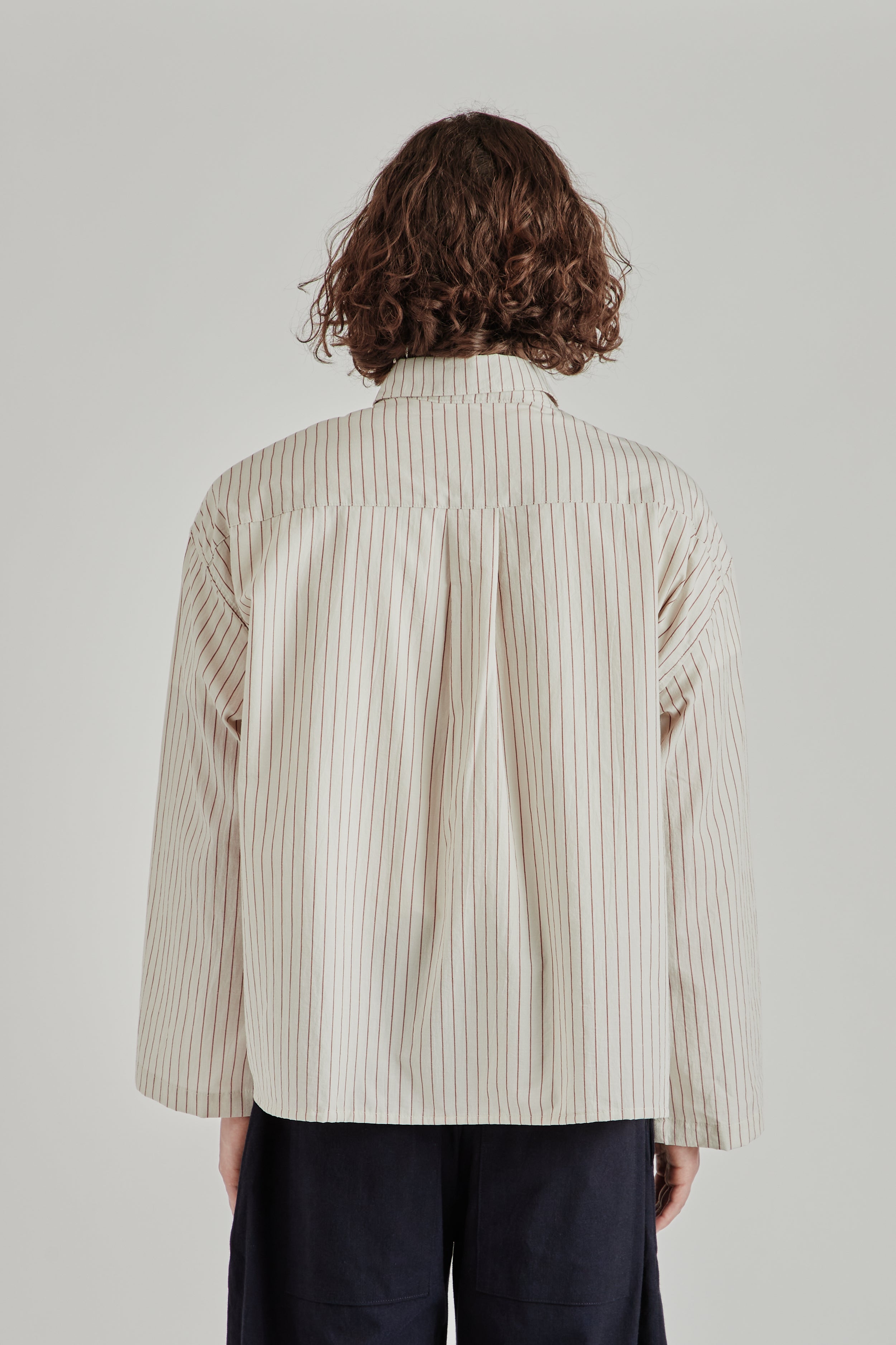 William Frederick Cafe Shirt - Tomato Stripe | Wallace Mercantile Shop