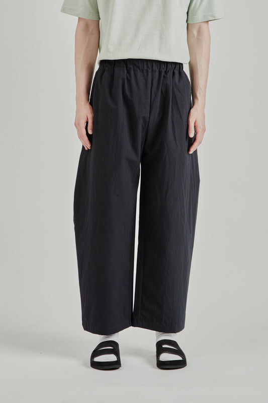 Studio Pant - Black Cotton Wool Typewriter