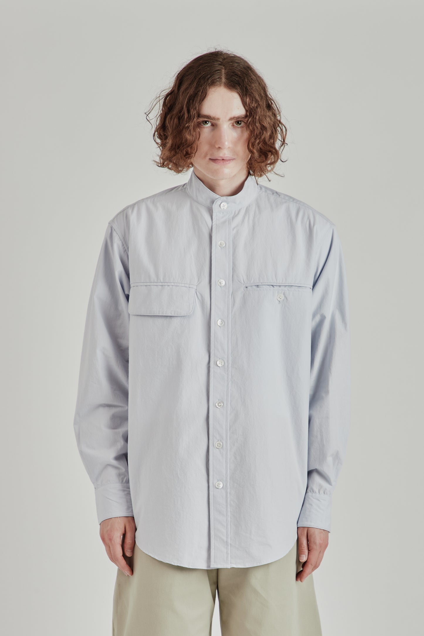 Airport Shirt - White Blue