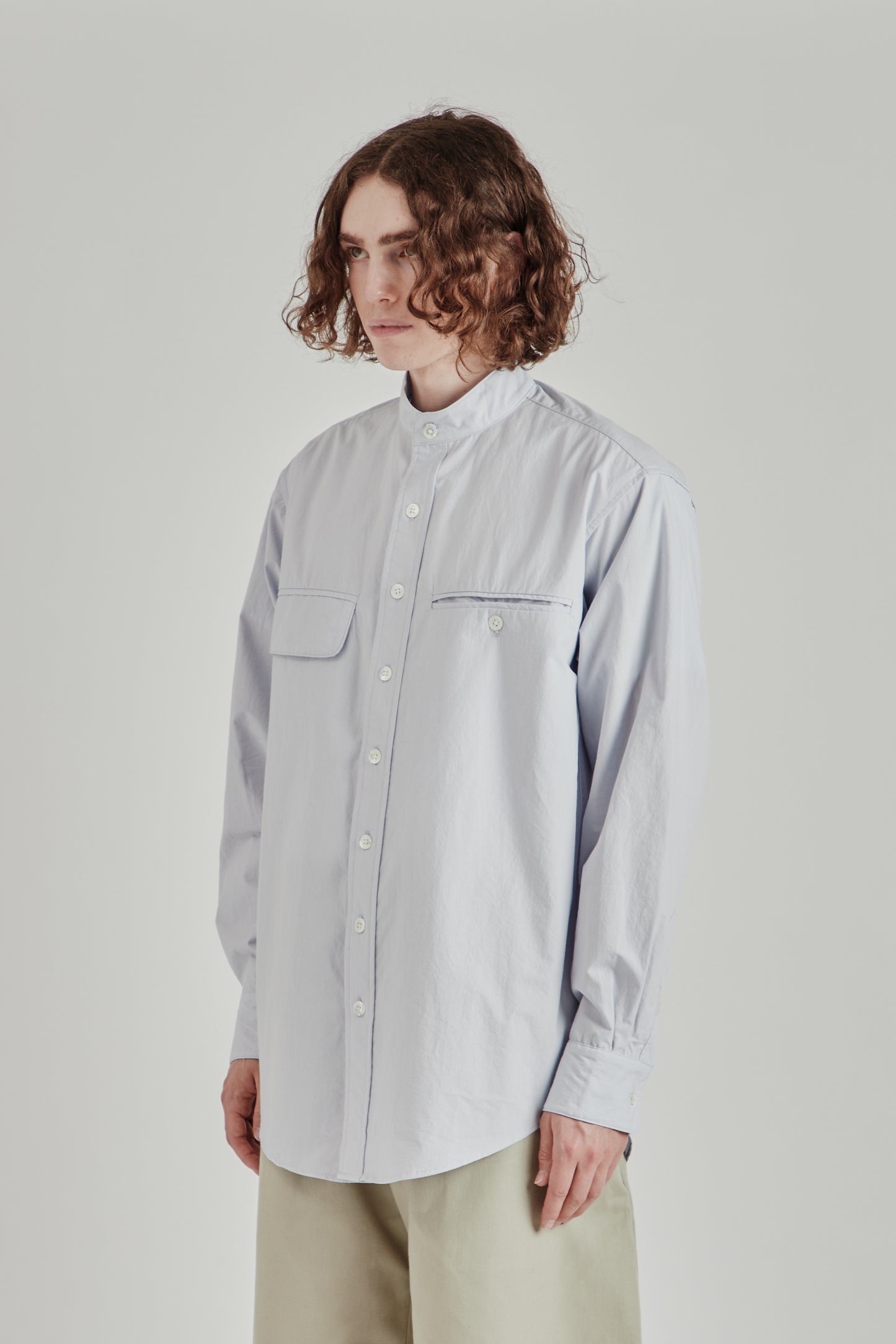 Airport Shirt - White Blue