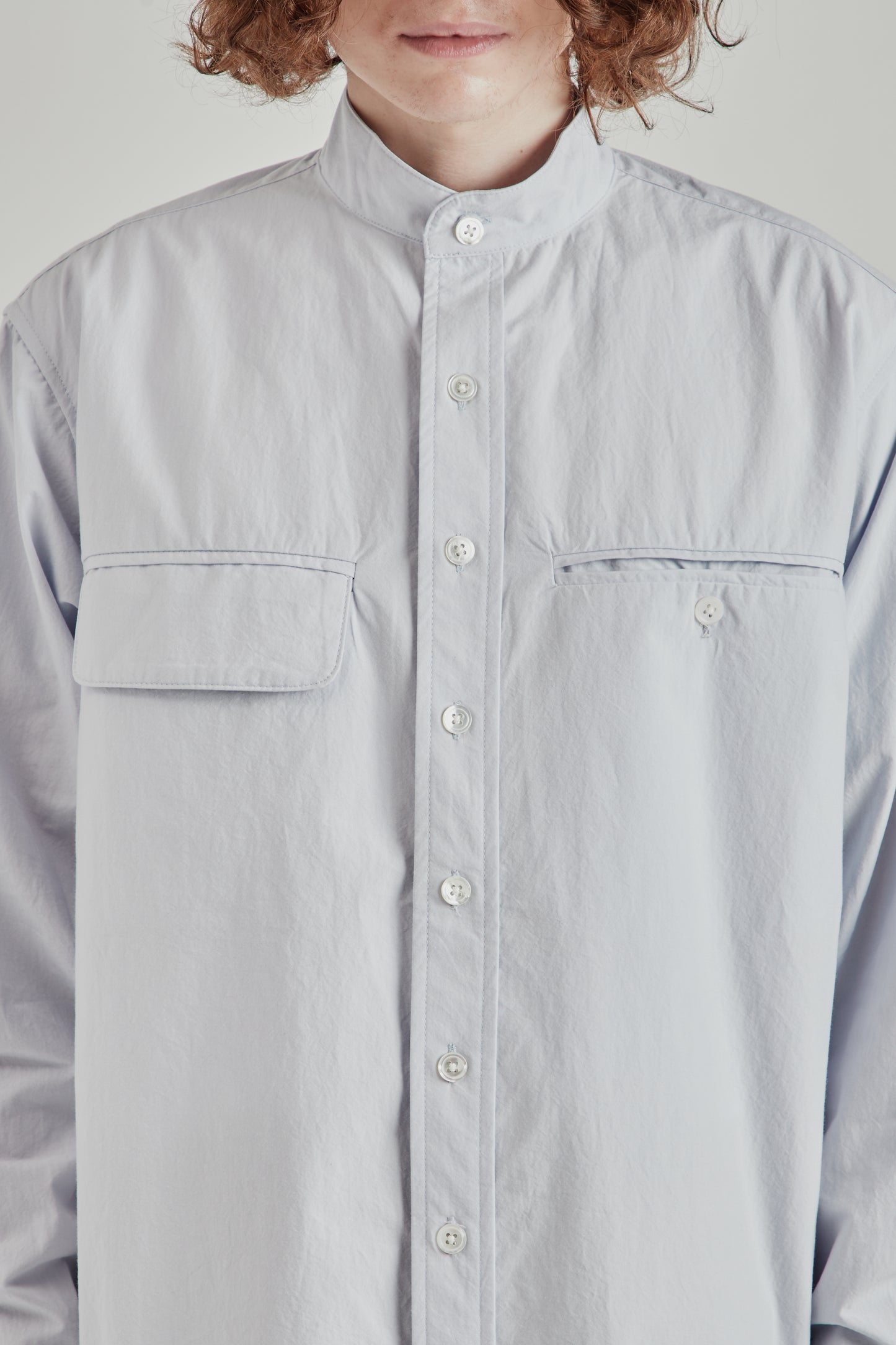 Airport Shirt - White Blue