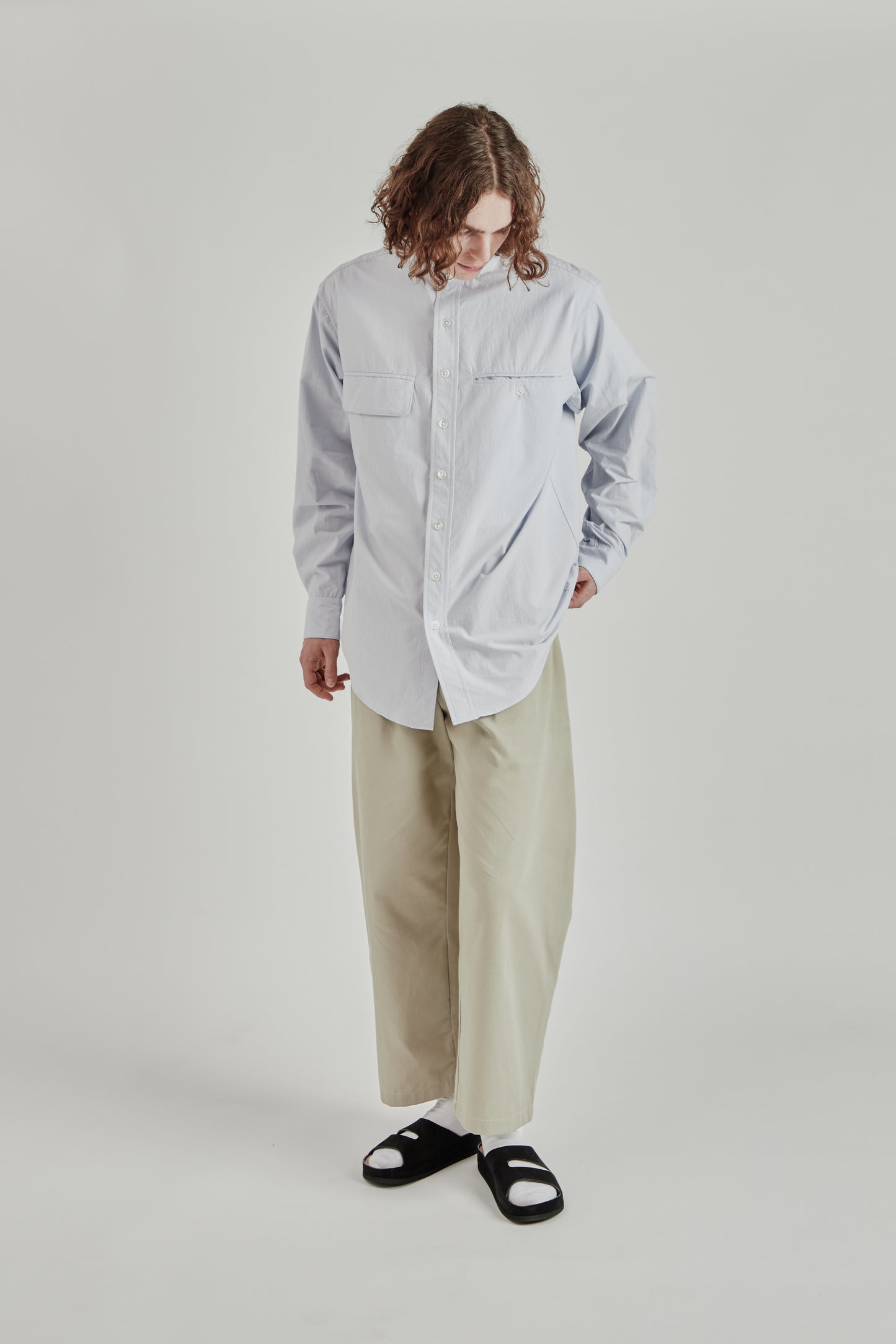 Airport Shirt - White Blue