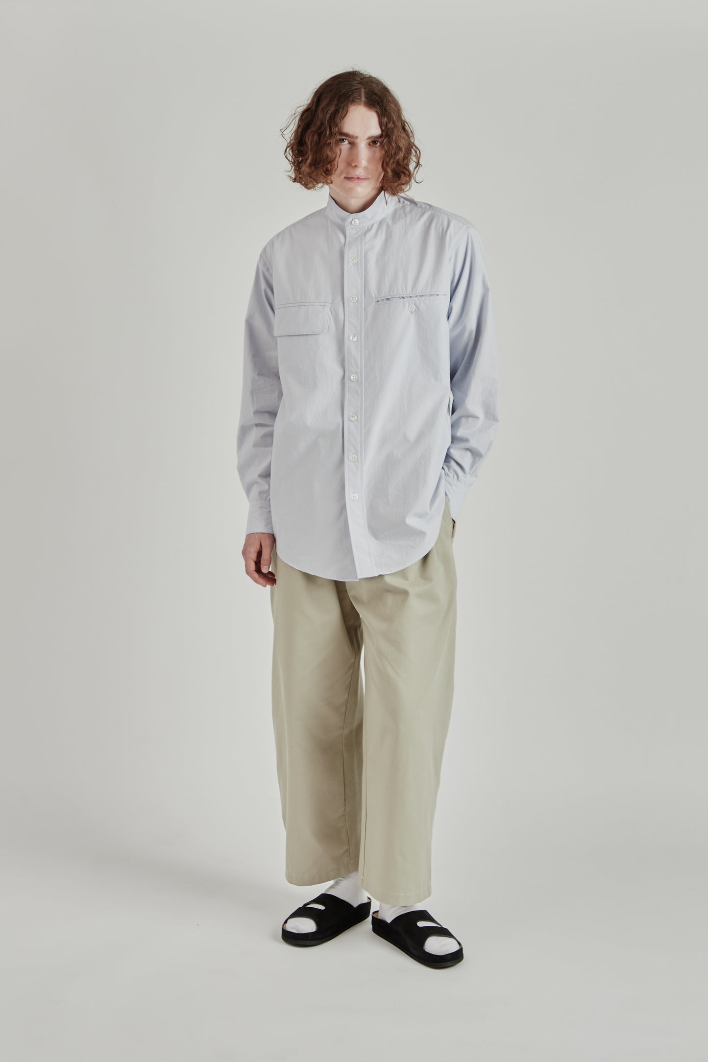 Airport Shirt - White Blue