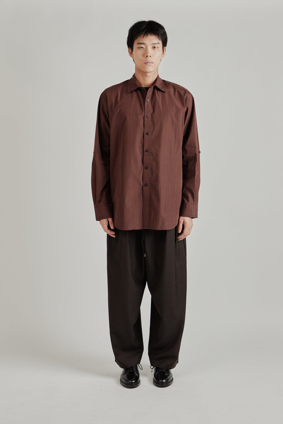 Nata Shirt - Oxblood Stripe