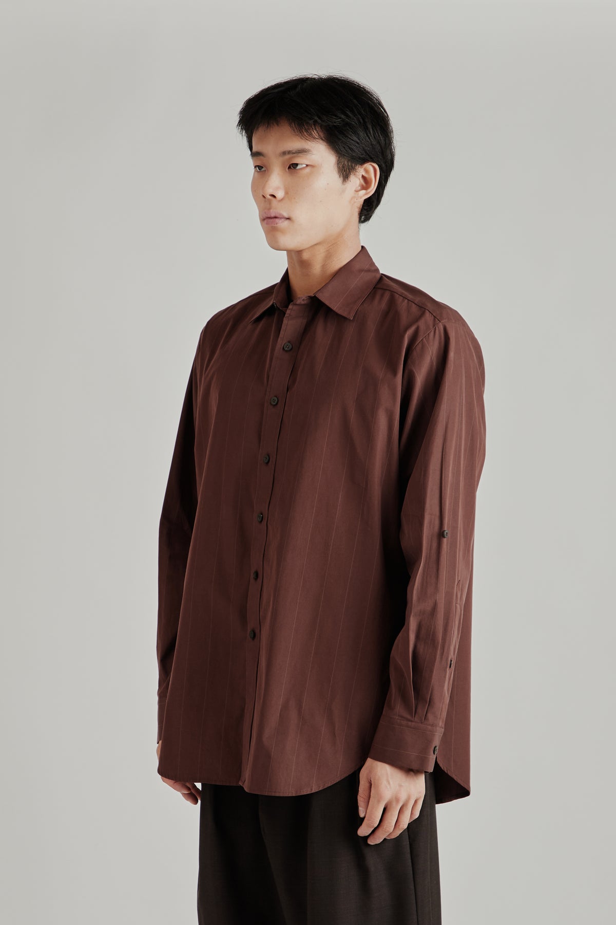 Nata Shirt - Oxblood Stripe