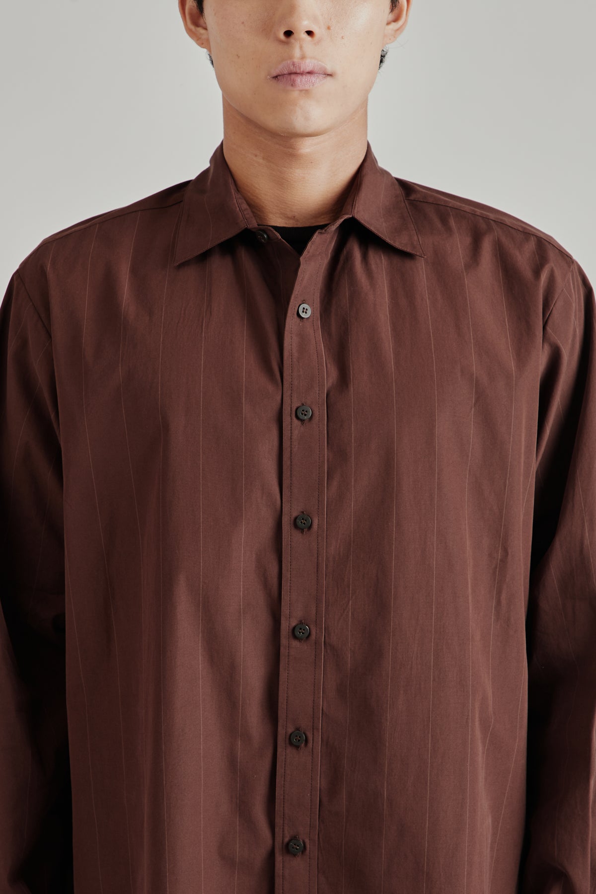 Nata Shirt - Oxblood Stripe