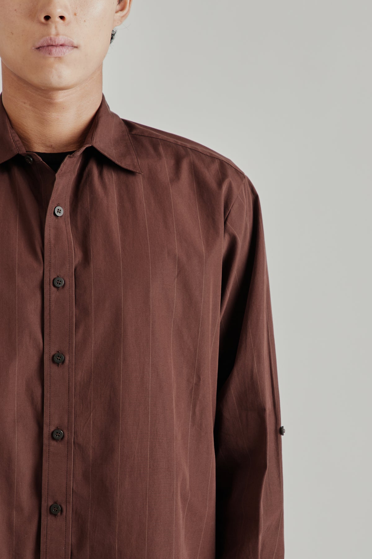 Nata Shirt - Oxblood Stripe