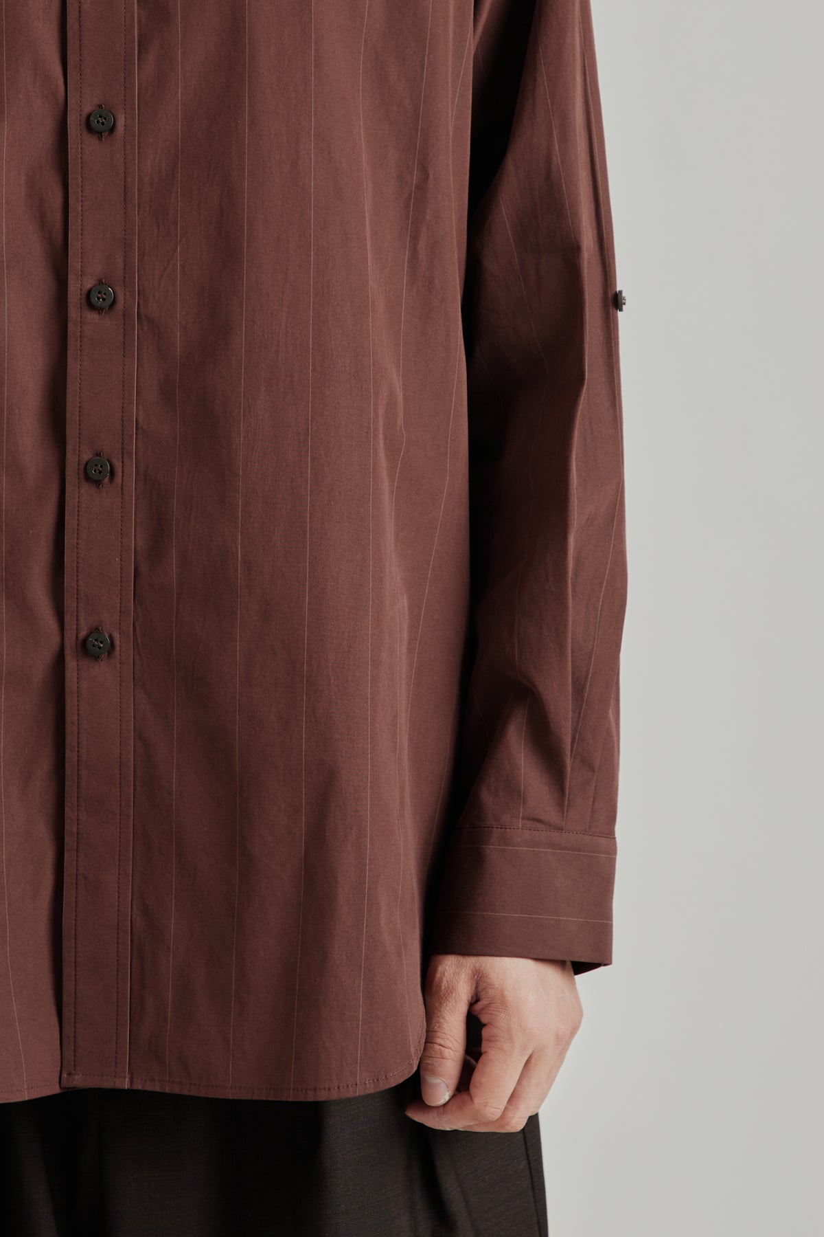 Nata Shirt - Oxblood Stripe