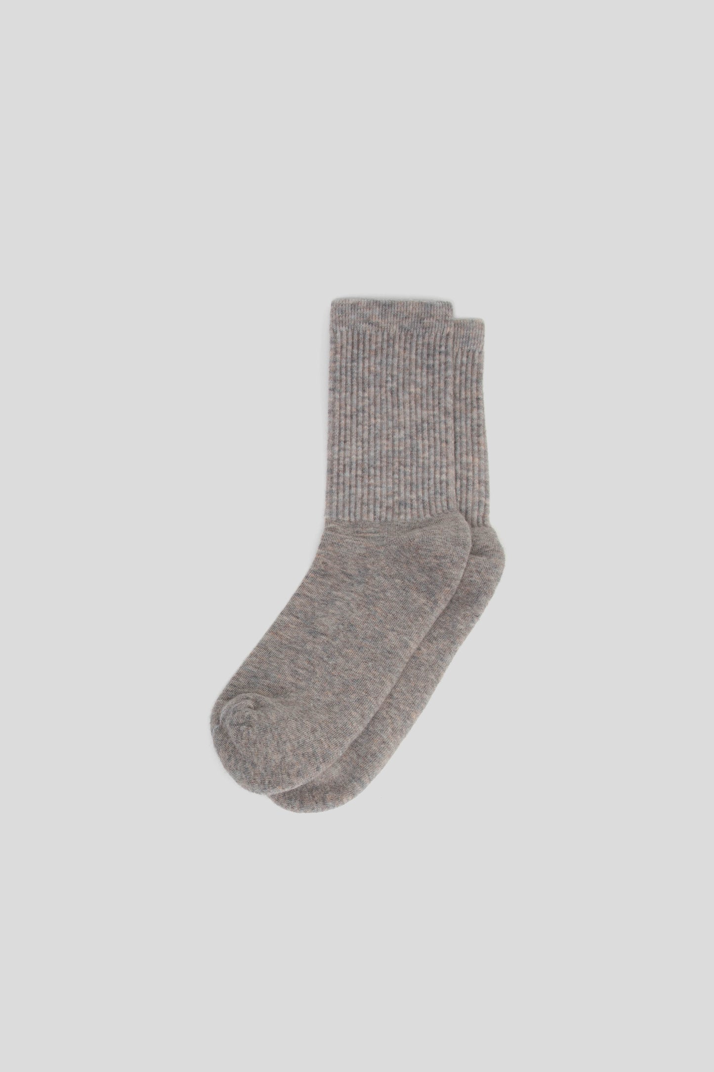 American Trench Supermerino Crew Sock in Taupe Heather