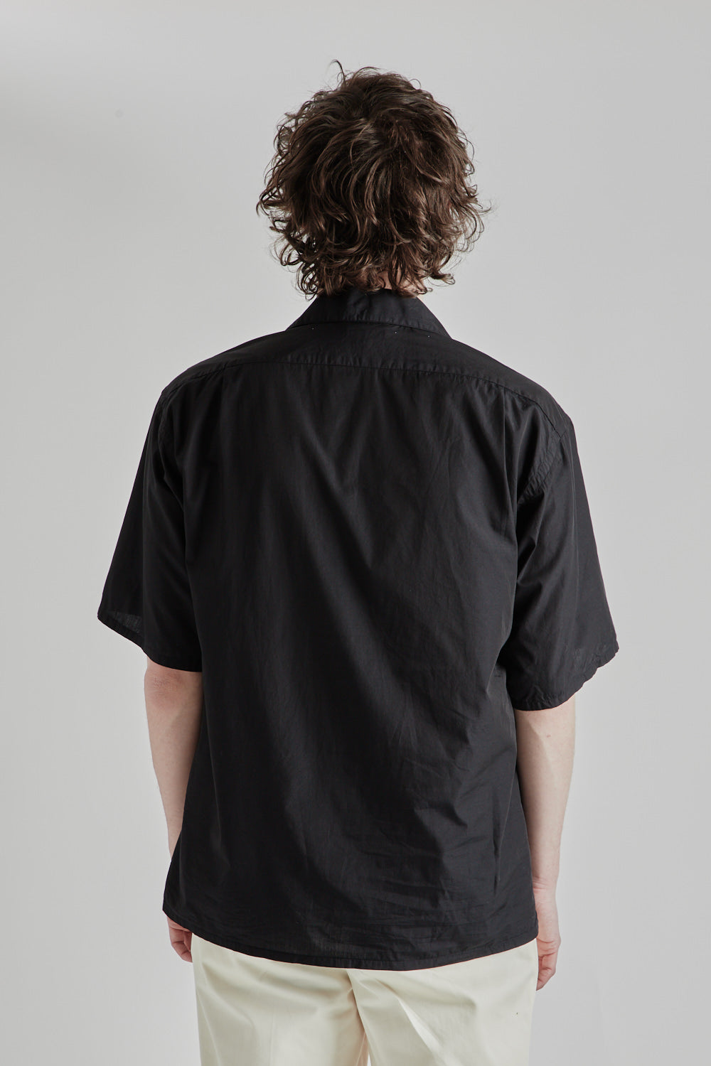 Blurhms Chambray Open Collar Shirt - Black | Wallace Mercantile Shop