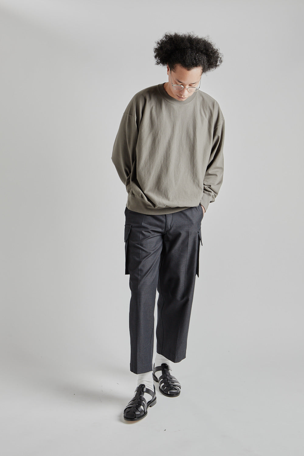 Blurhms Light Sweat Crewneck P/O - Slate Grey | Wallace Mercantile