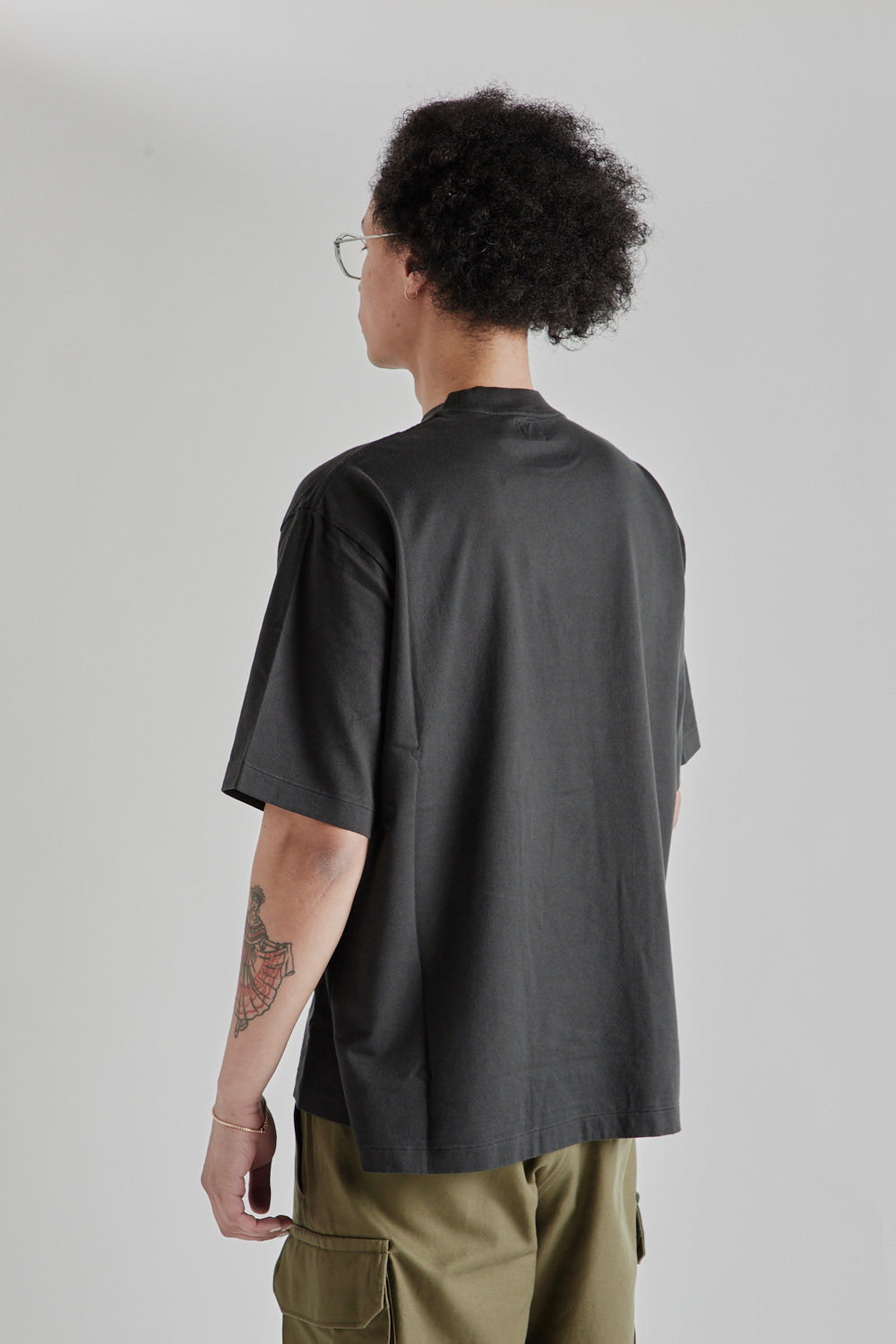 Blurhms Rootstock Noise Rock Print Wide Tee in Black