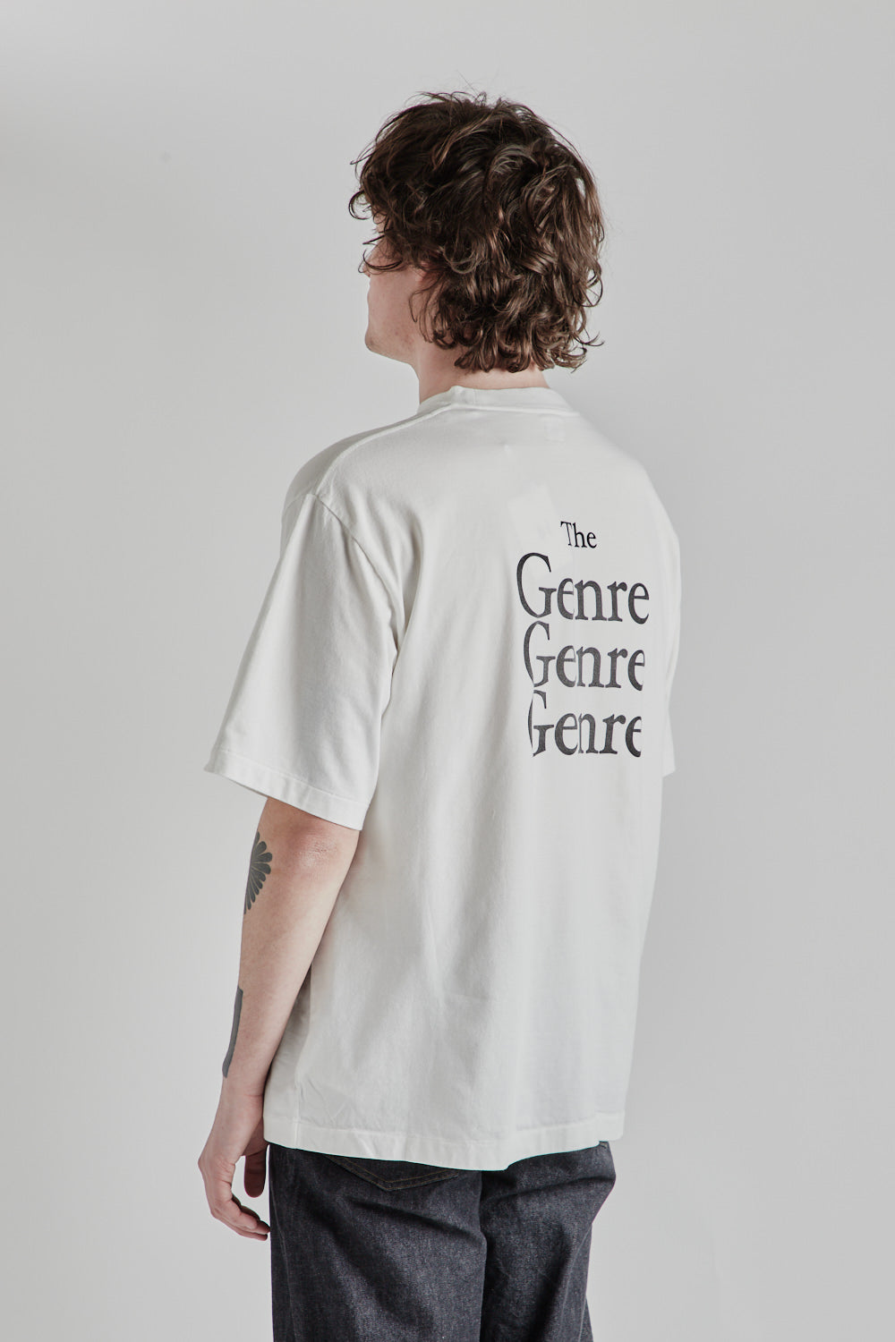 The Genre The Print Wide Tee - White