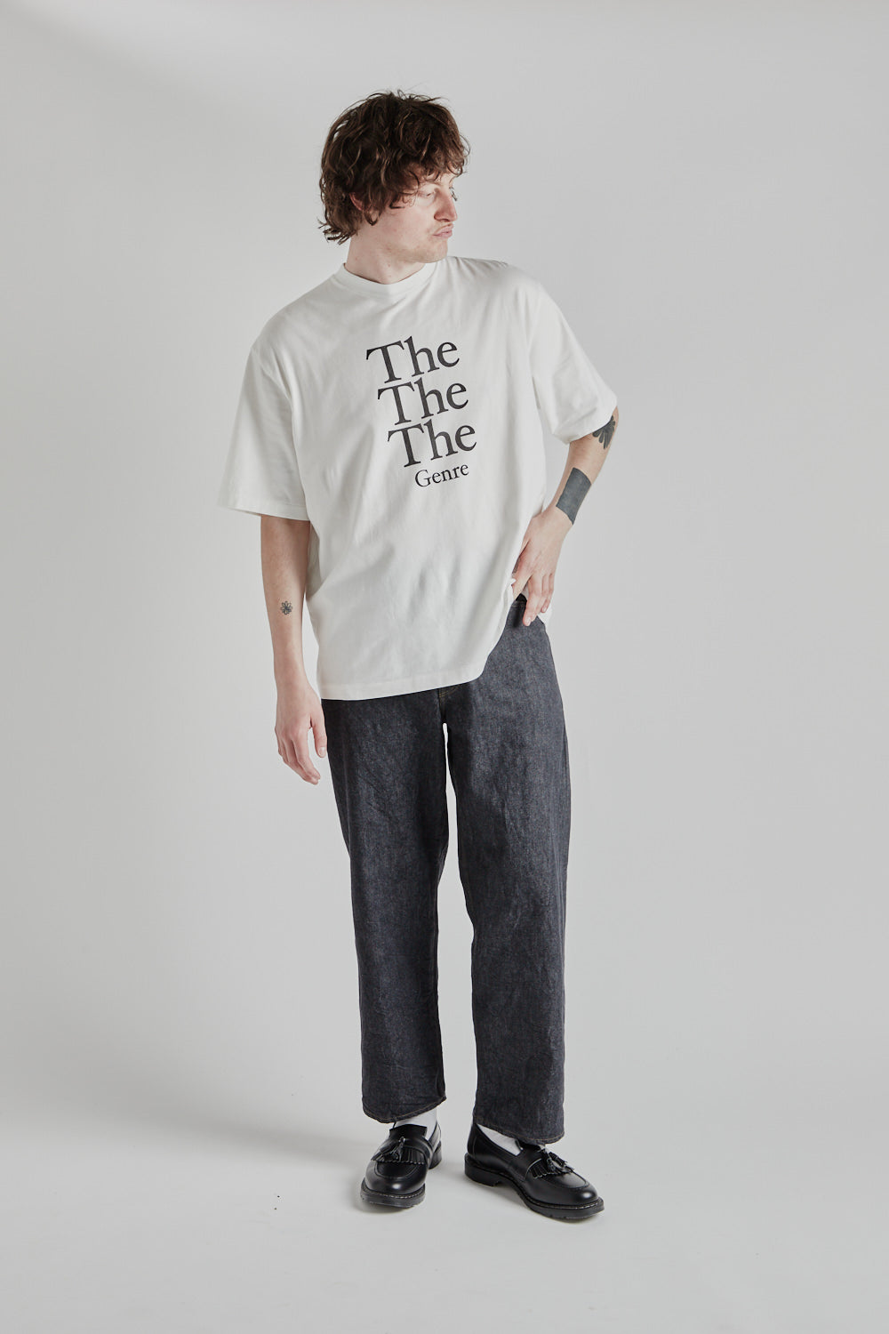 The Genre The Print Wide Tee - White