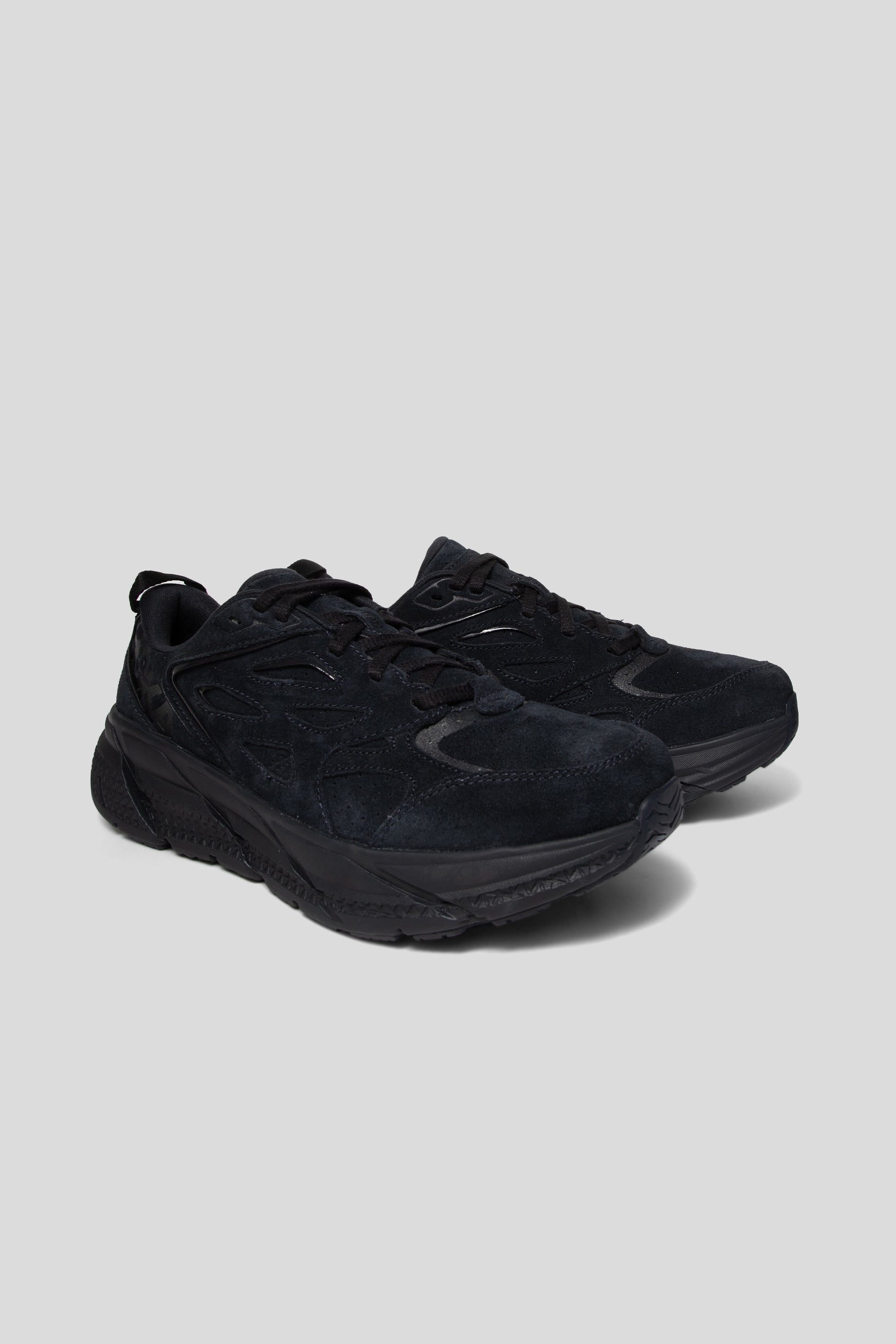 Hoka All Gender Clifton L Suede Shoe in Black