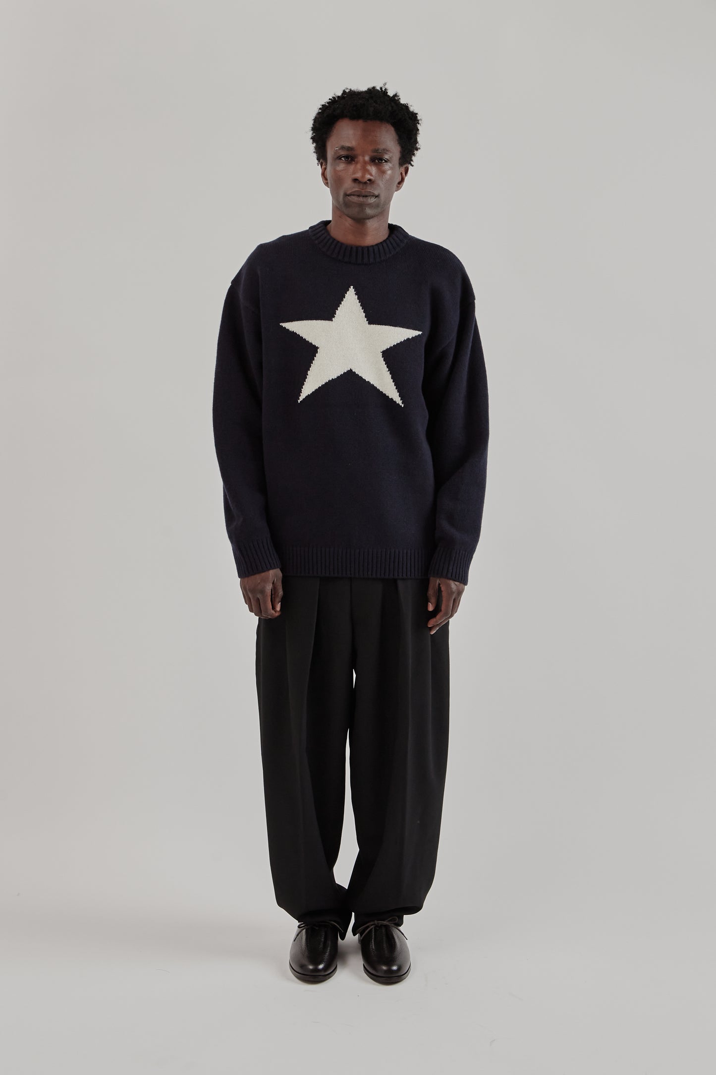 is-ness FW25 Doron Ventalation Knit Navy