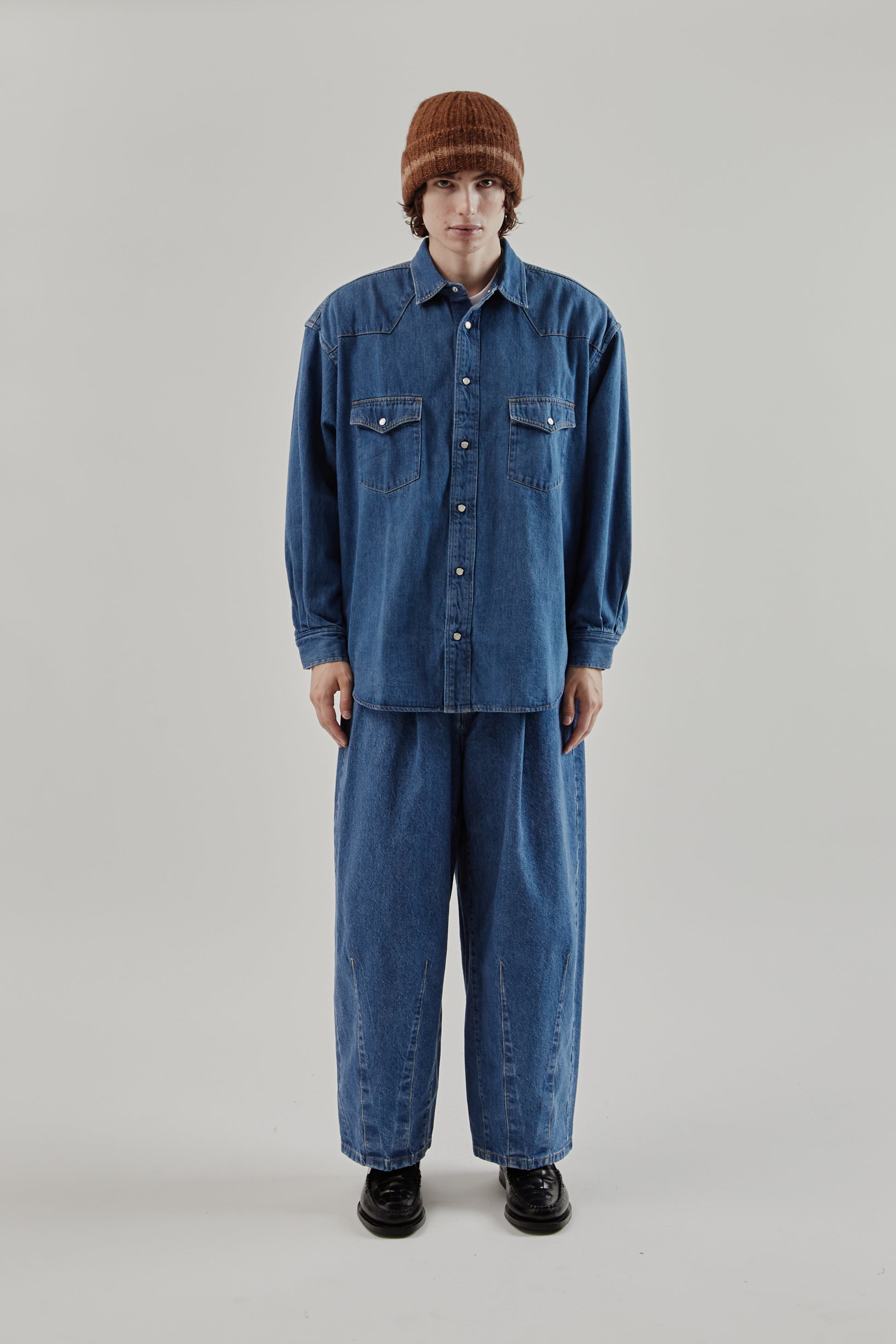 is-ness FW25 Western Shirt Indigo 1