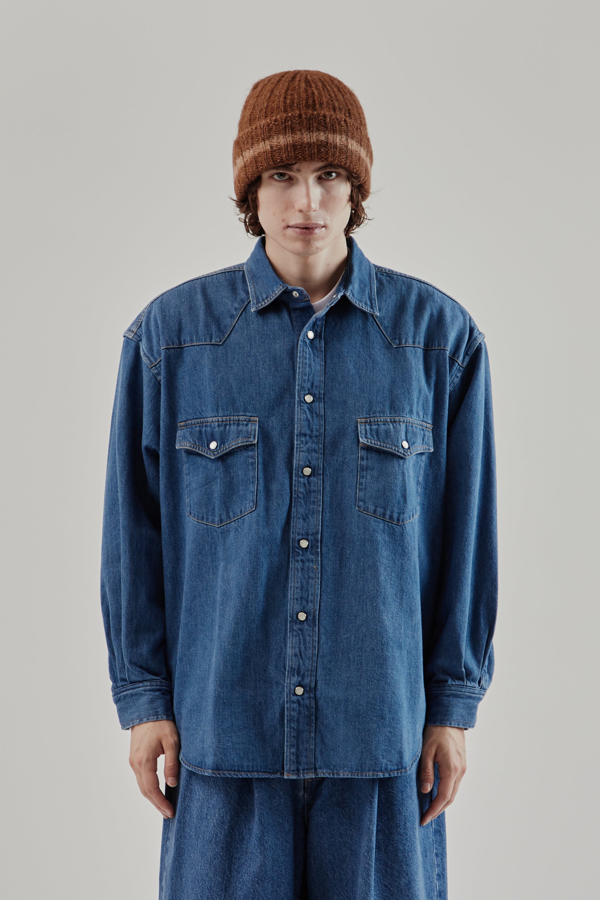 is-ness FW25 Western Shirt Indigo 2