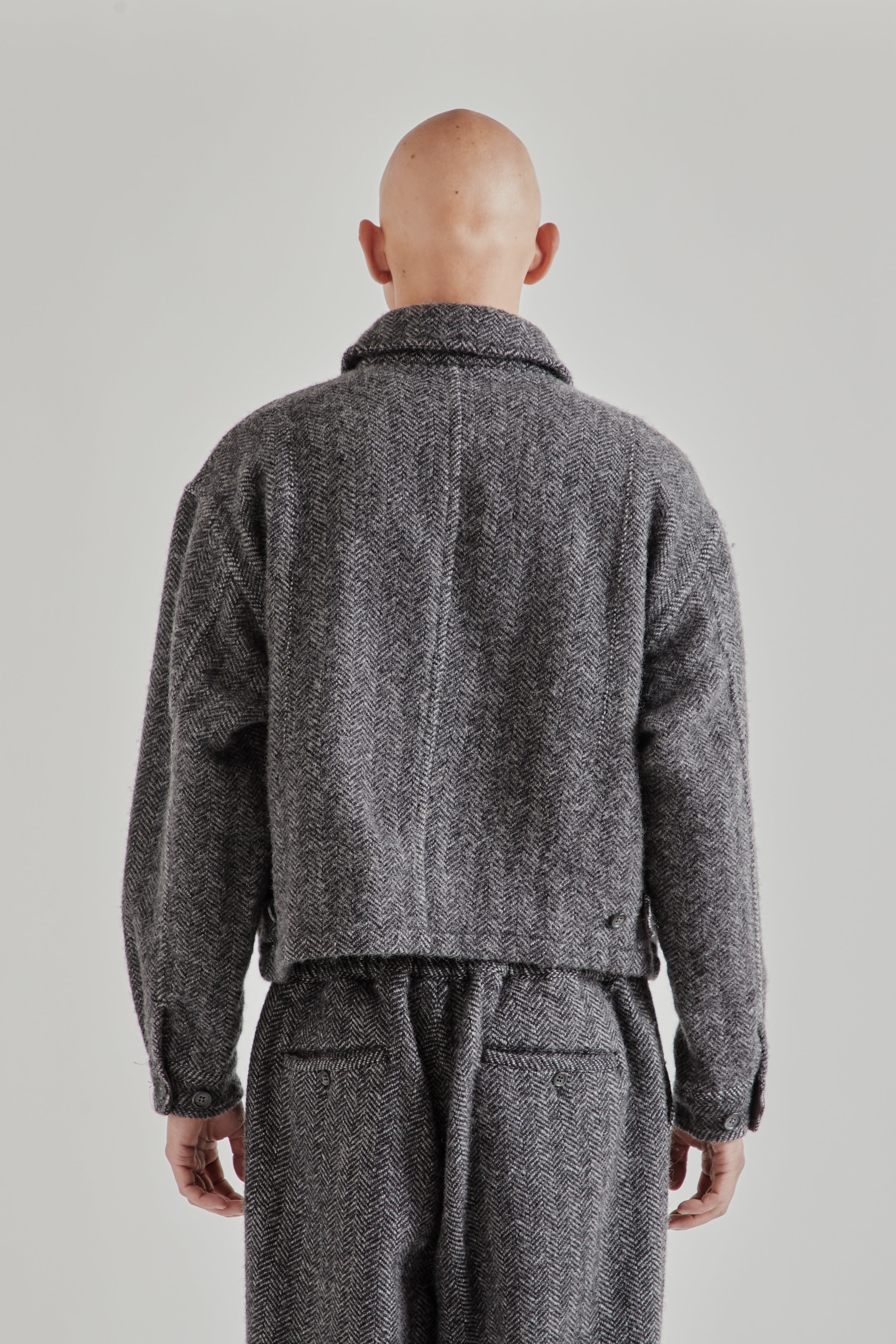is-ness Wool Zip Blouson - Herringbone | Wallace Mercantile Shop