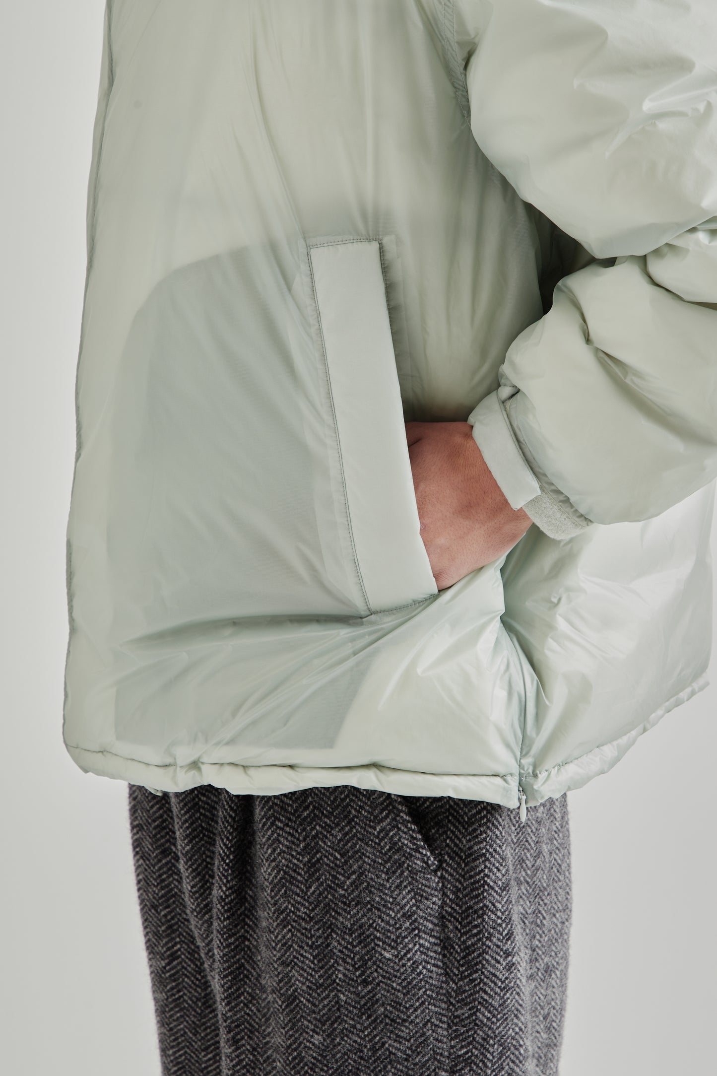 is-ness x Y(dot) By Nordisk Down Puffer Jacket - Pale Gray