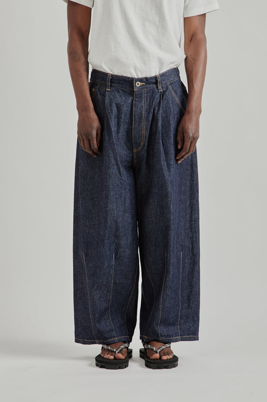 5-Pocket Balloon Pants - Indigo One Wash