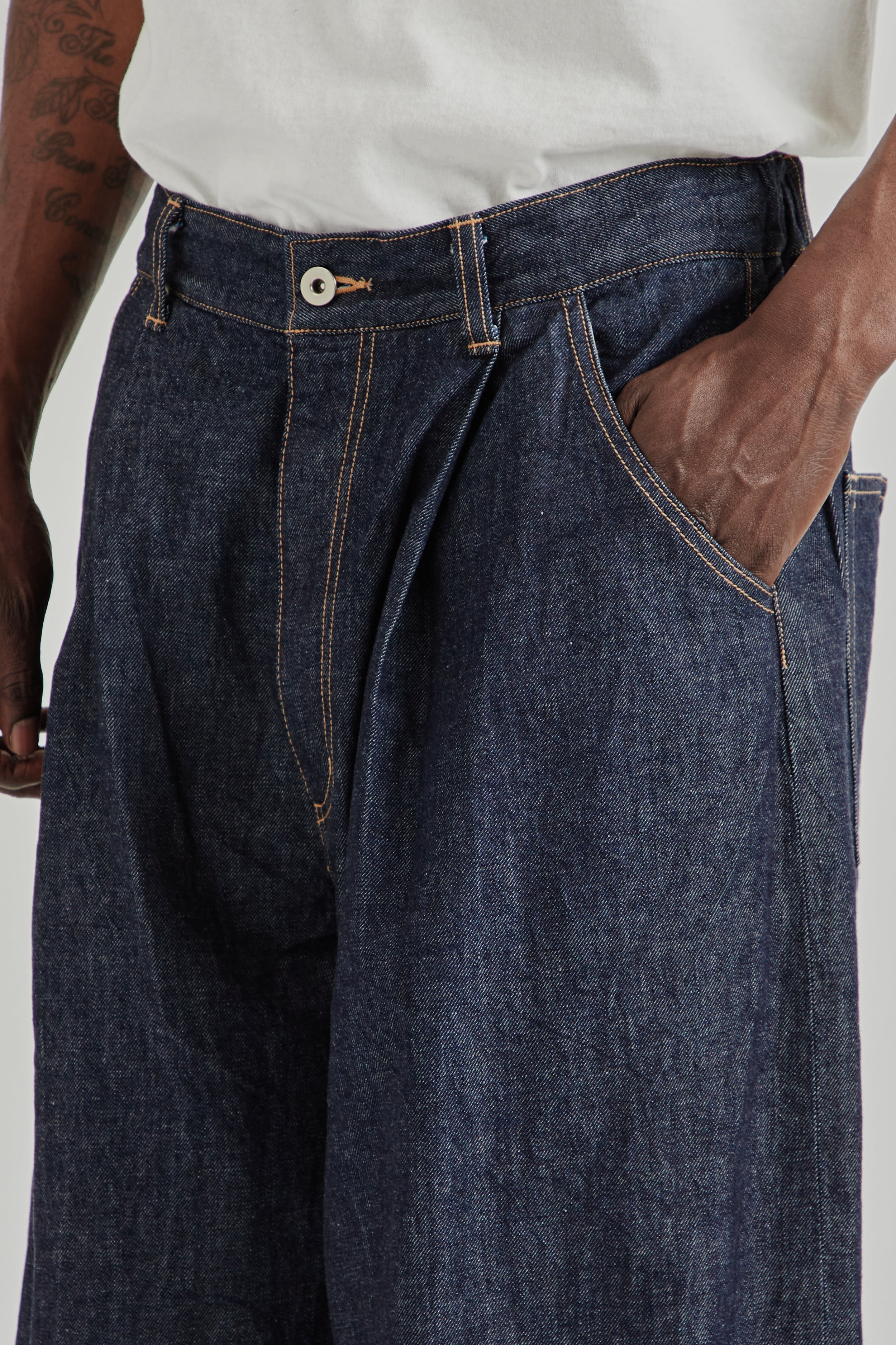 is-ness 5-Pocket Balloon Pants - Indigo One Wash | Wallace