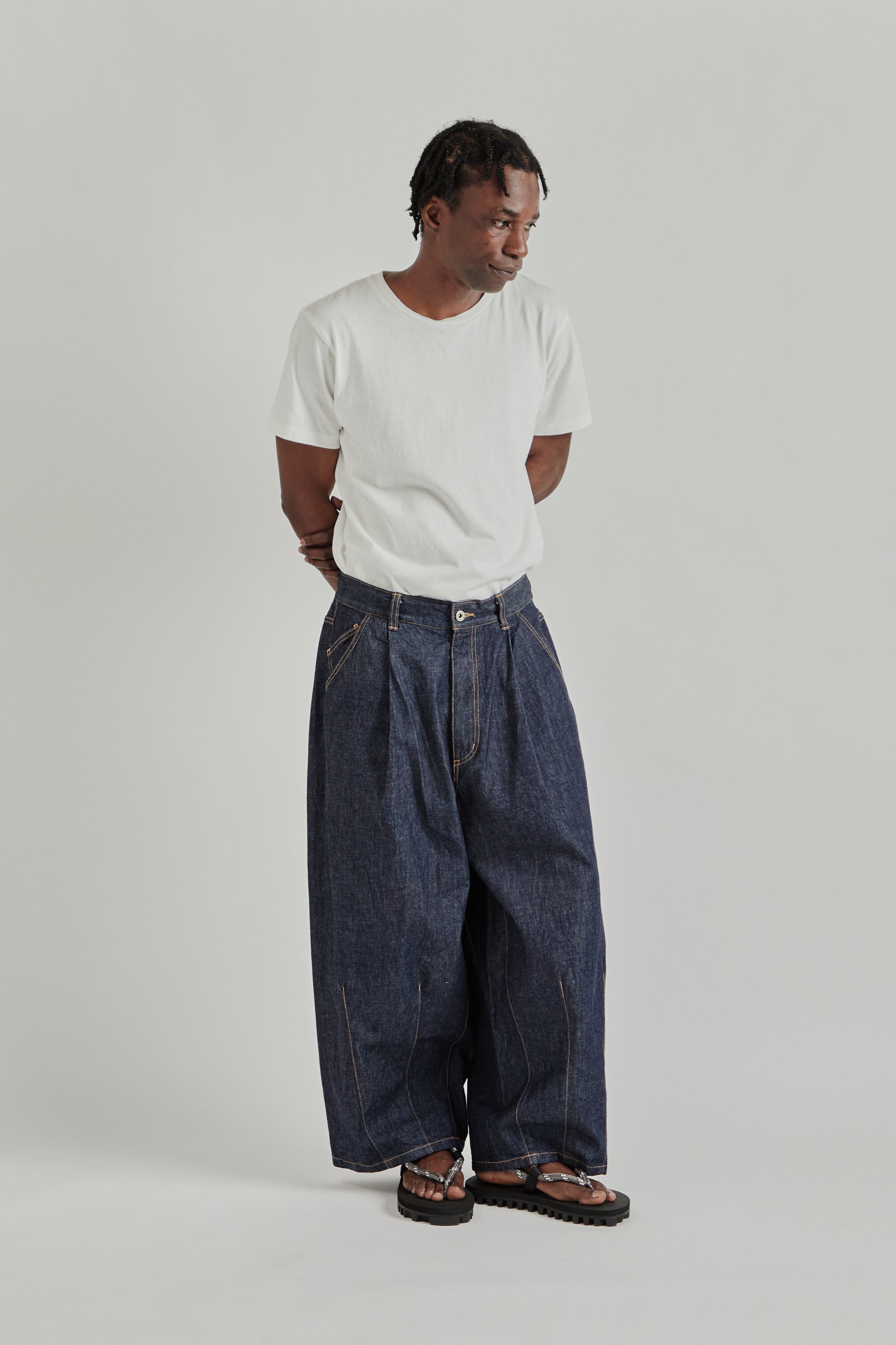 is-ness 5-Pocket Balloon Pants - Indigo One Wash | Wallace