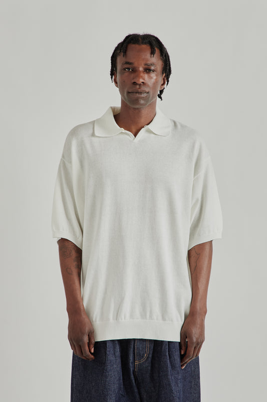 Knitted Polo Shirt - White