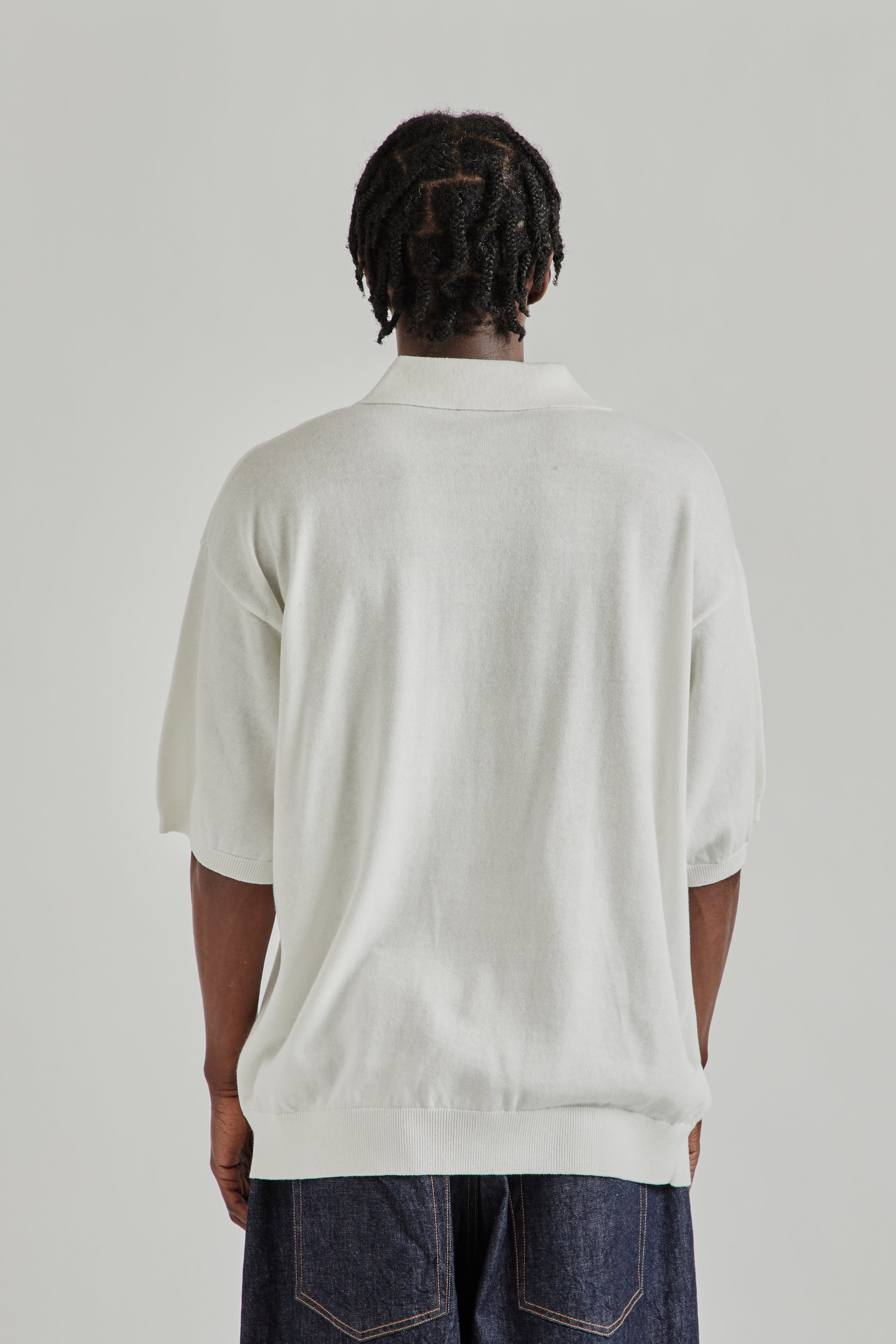 is-ness Knitted Polo Shirt - White | Wallace Mercantile Shop is-ness Knitted Polo Shirt - White | Wallace Mercantile Shop