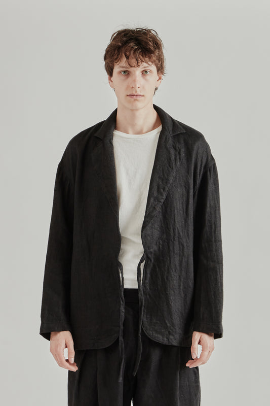 is-ness SS26 Linen Relax Jacket Black19921