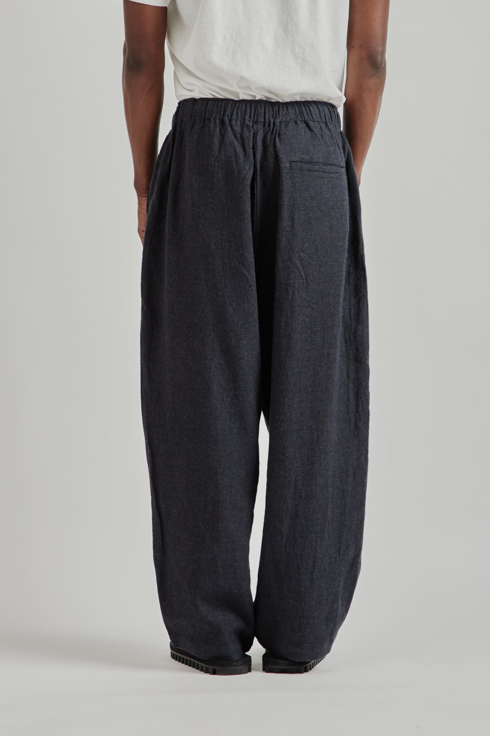 is-ness SS26 Linen Track Pants Navy1093
