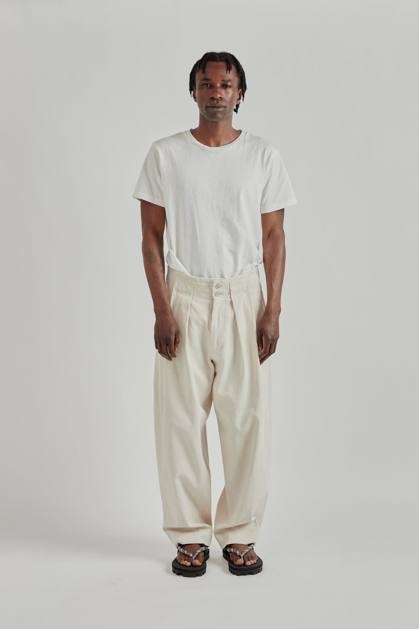 is-ness SS26 Phoenixx Trouser Natural1171