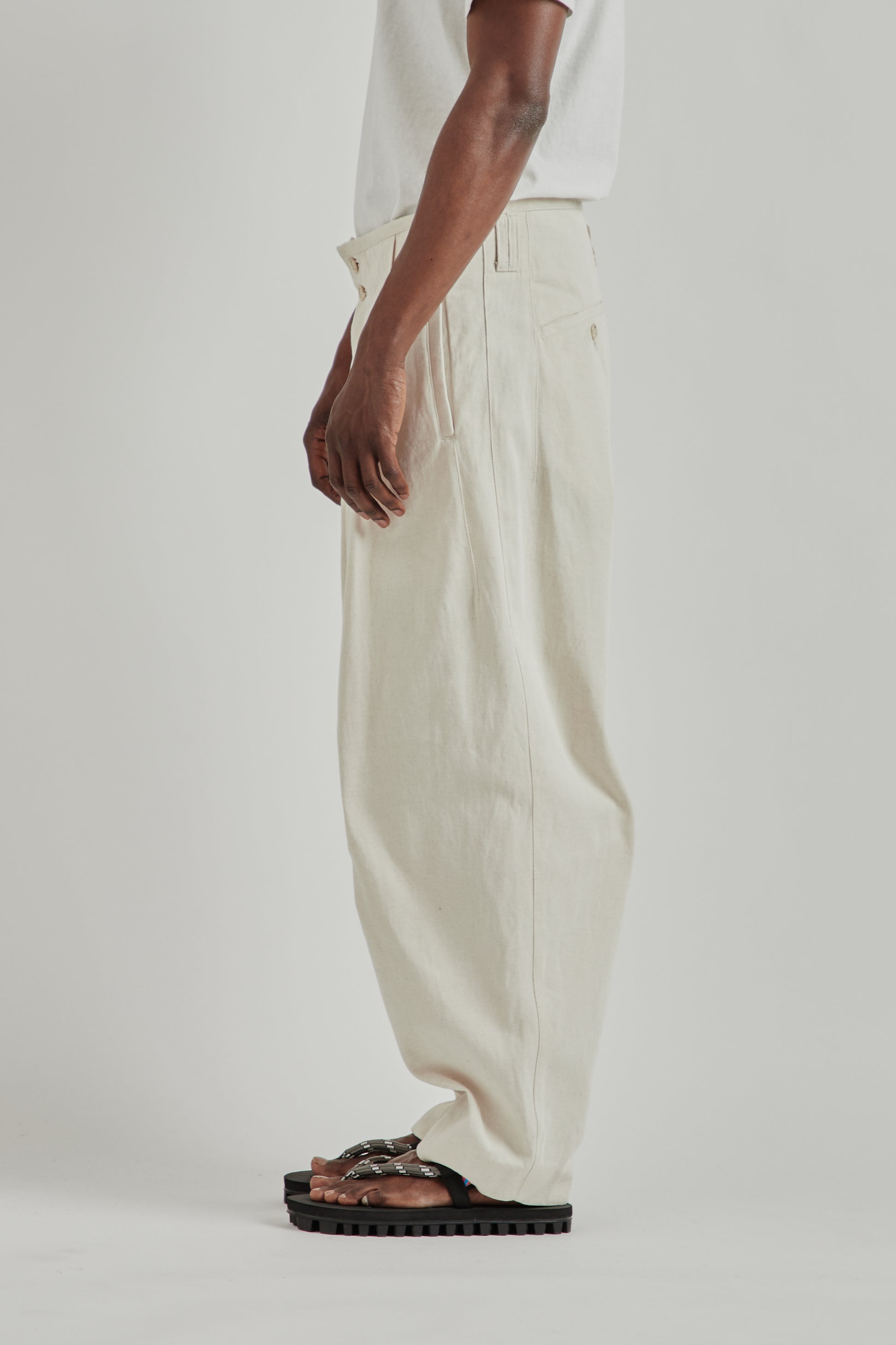 is-ness SS26 Phoenixx Trouser Natural1176