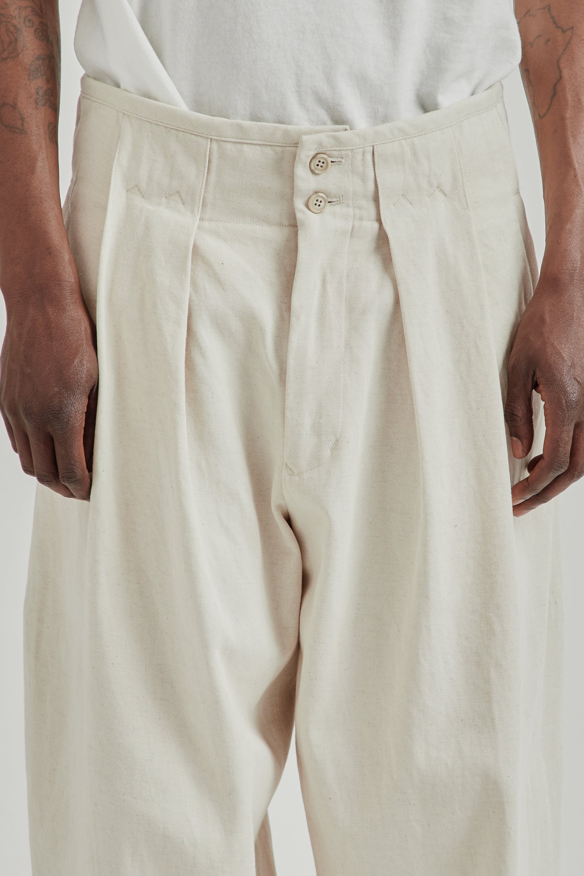 is-ness SS26 Phoenixx Trouser Natural1185