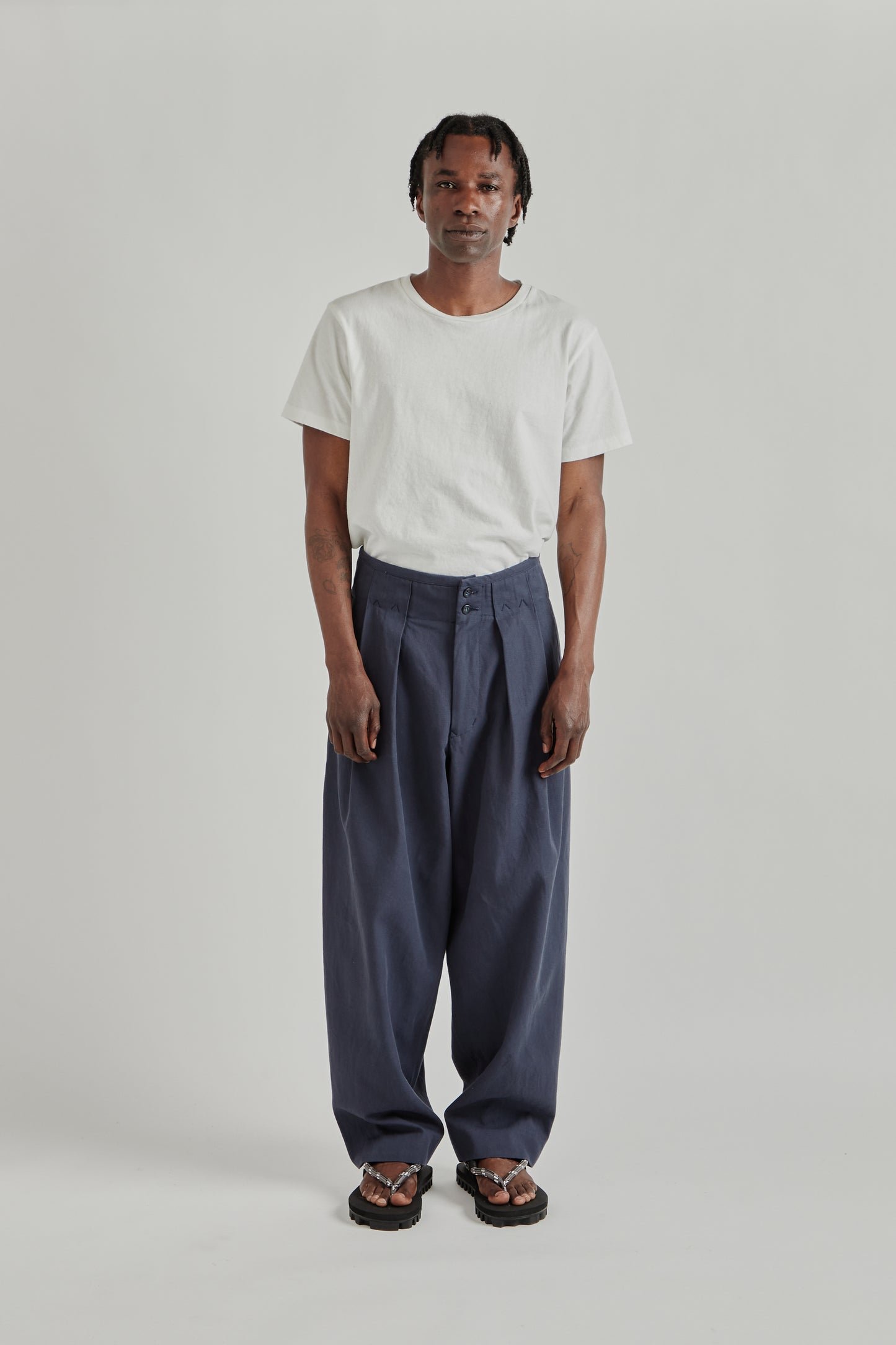 is-ness SS26 Phoenixx Trouser Navy1141